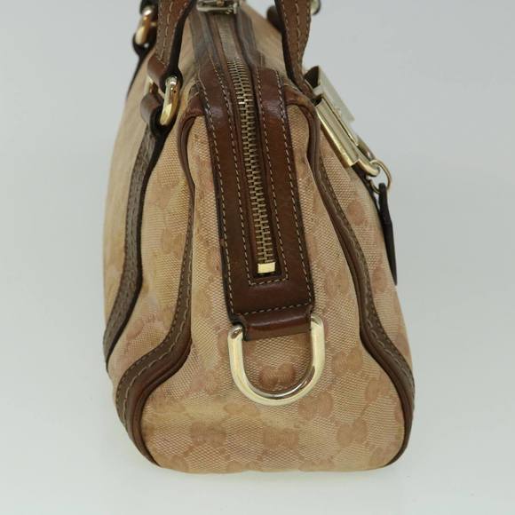GUCCI GG Crystal Canvas Hand Bag Coated Canvas Brown 181487 Auth 60263 - Picture 3 of 16